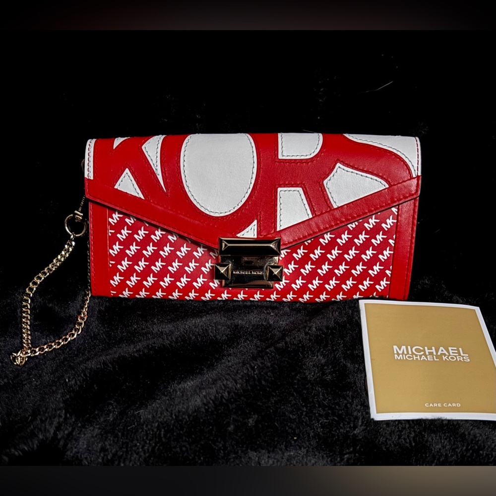 Michael Kors Graphic Logo Envelope Clutch (NWOT)